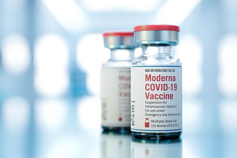Flacon de vaccin Moderna